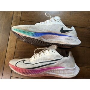 Nike Air Zoom Pegasus Running Shoes White Multi Color BQ9646-103 Men Size 10.5
